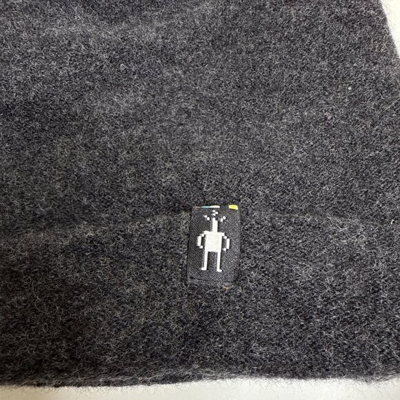 Smartwool Cozy Cabin Hat Adult O/S Gray Wool Blend Winter Beanie Double Layer - Picture 2 of 7